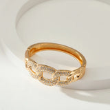 Bohemia Crystal Metal Bracelet Geometric Cuff Bangle Wedding Jewelry