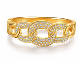 Bohemia Crystal Metal Bracelet Geometric Cuff Bangle Wedding Jewelry