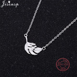 Bohemia Silver Leaf Pendant Necklace for Women Clavicle Chain Jewelry