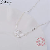 Bohemia Silver Leaf Pendant Necklace for Women Clavicle Chain Jewelry