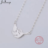 Bohemia Silver Leaf Pendant Necklace for Women Clavicle Chain Jewelry