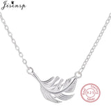 Bohemia Silver Leaf Pendant Necklace for Women Clavicle Chain Jewelry