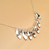 Bohemia 925 Sterling Silver Chain Leaf Pendant Ankle Bracelet