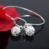 Bohemia 925 Silver Bracelet-Minimalist Ball Pendant Bracelet