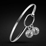Bohemia 925 Silver Bracelet-Minimalist Ball Pendant Bracelet