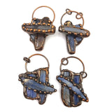 Bohemia Antique Copper Natural Kyanite Stone Pendant
