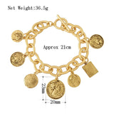 Bohemia Antique Coin Charm Bracelet Women