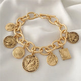 Bohemia Antique Coin Charm Bracelet Women