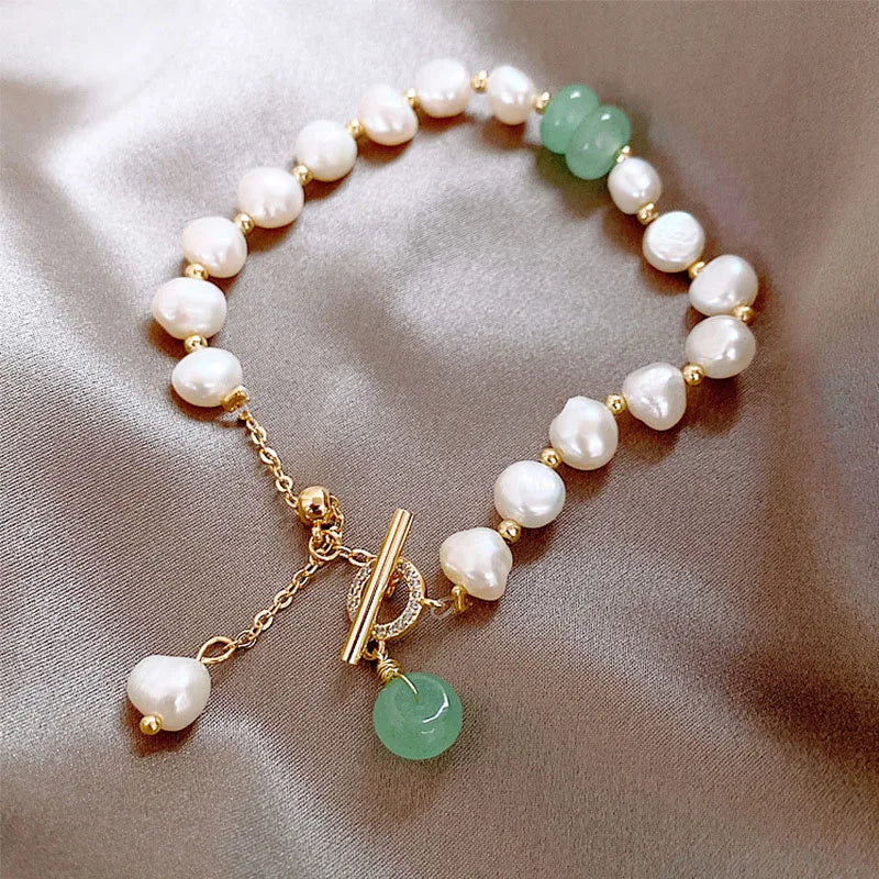 Bohemia Baroque Pearl Bracelet for Women Wedding Jewelry
