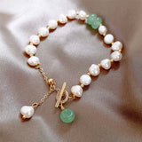 Bohemia Baroque Pearl Bracelet for Women Wedding Jewelry