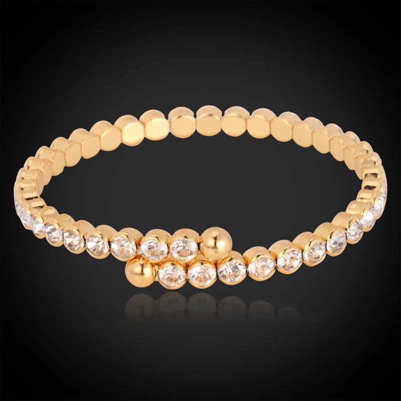Bohemia Rhinestone Cuff Bracelet For Women H373
