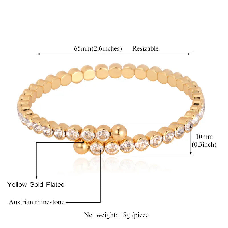 Bohemia Rhinestone Cuff Bracelet For Women H373