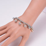 Bohemia Bracelet Rose Silver Beads Woman's Bracelet Jewelry Gift