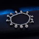 Bohemia Bracelet Rose Silver Beads Woman's Bracelet Jewelry Gift