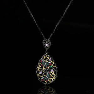 Bohemia Butterfly Pendant Necklace Ethnic Style Zircon Chokers