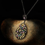 Bohemia Butterfly Pendant Necklace Ethnic Style Zircon Chokers