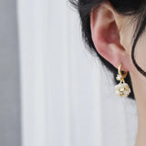 Bohemia Charm Opal Ball Women Earring 14K Real Tempe...