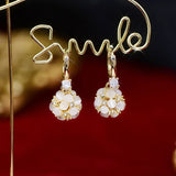 Bohemia Charm Opal Ball Women Earring 14K Real Tempe...