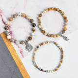 Bohemia Women Bracelet Multilayer Beads Stone Bracelet Tree Yoga Pendant