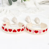 Bohemia Embroidery Love Heart Couple Bracelet Tassel Jewelry