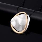Bohemia Double Layer Triangle Circle Pendant Necklaces Punk Jewelry