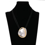 Bohemia Double Layer Triangle Circle Pendant Necklaces Punk Jewelry