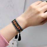 Bohemia Embroidery Four-Leaf Lucky Letter Bracelet For Women