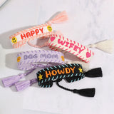 Bohemia Embroidery Four-Leaf Lucky Letter Bracelet For Women