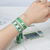 Bohemia Embroidery Four-Leaf Lucky Letter Bracelet For Women