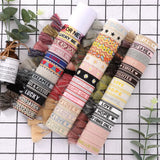 Bohemia Embroidery Letters Woven Tassel Bracelet Retro Jewel