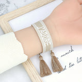 Bohemia Embroidery Woven Tassel Bracelet Adjustable Rope Braided Bracelet