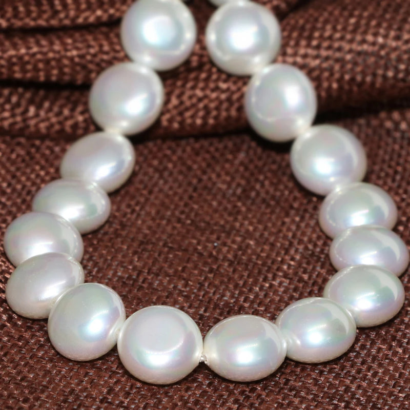 Bohemia 12mm Shell Pearl Coin Beads for Jewelry Making