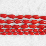 Bohemia Beads Red Coral Water Drop Beaded Diy Jewelry Loose Beads 15inch