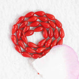 Bohemia Beads Red Coral Water Drop Beaded Diy Jewelry Loose Beads 15inch