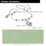Bohemia Clover Anklets 925 Sterling Silver Foot Beach Ball Anklets
