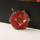 Bohemia Flower Nepal Vintage Hand Jewelry Brass Golden Hexagon Pendant