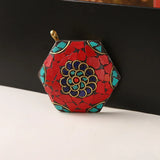 Bohemia Flower Nepal Vintage Hand Jewelry Brass Golden Hexagon Pendant