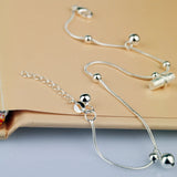 Sterling Silver Snake Chain Anklet Bracelet for Women