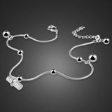 Sterling Silver Snake Chain Anklet Bracelet for Women