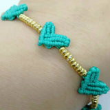 Bohemia Braid Bangle Macrame Bracelet Women Boho Heart Pulseras Jewelry