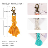 Bohemia Macrame Keychain Tassel Key Chain for Women Girl Bag Charms