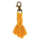Bohemia Macrame Keychain Tassel Key Chain for Women Girl Bag Charms