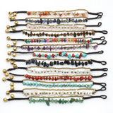 Bohemia Natural Gravel Stone Chip Bracelet Quartz Lapis Gothic Bangle