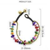 Bohemia Natural Gravel Stone Chip Bracelet Quartz Lapis Gothic Bangle