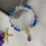 Bohemia Stone Beads Bracelet with Jades Abacus Pendant Chain for Women
