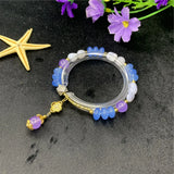 Bohemia Stone Beads Bracelet with Jades Abacus Pendant Chain for Women