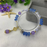 Bohemia Stone Beads Bracelet with Jades Abacus Pendant Chain for Women