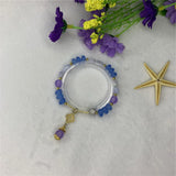 Bohemia Stone Beads Bracelet with Jades Abacus Pendant Chain for Women