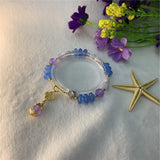 Bohemia Stone Beads Bracelet with Jades Abacus Pendant Chain for Women