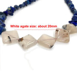 Bohemia Healing Jewelry Necklace Natural Gravel Stone Agate Chips Beaded Choker